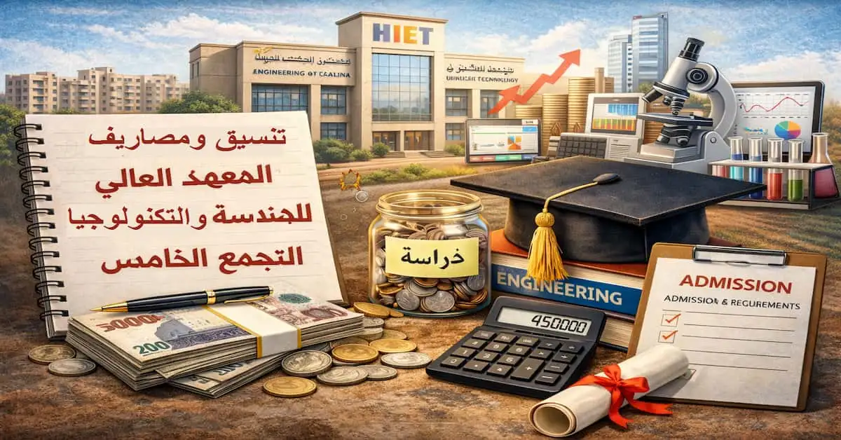 0-1 تنسيق ومصاريف المعهد العالي للهندسة والتكنولوجيا التجمع الخامس 2026