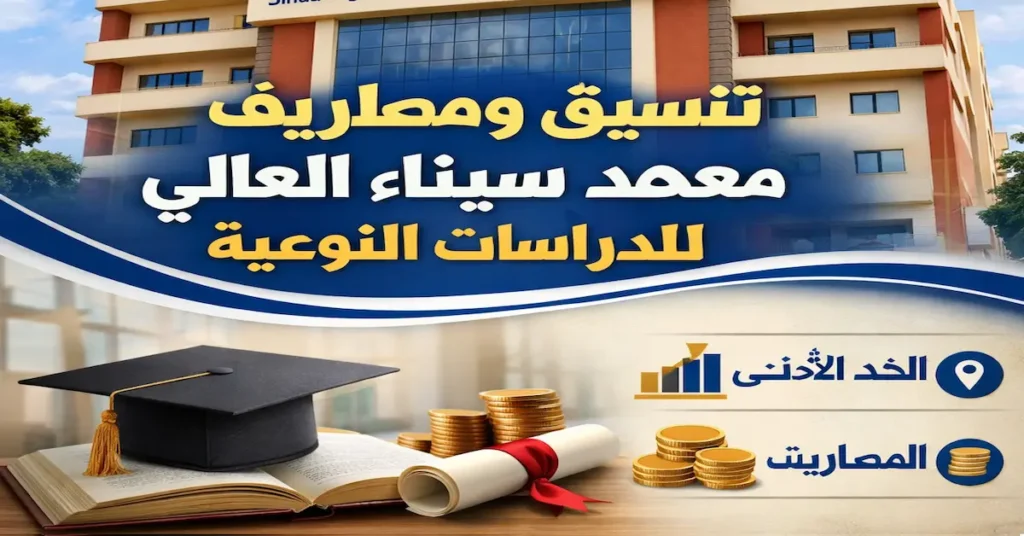 مصاريف معهد سيناء العالي للدراسات النوعية فرع العريش والاسماعيلية