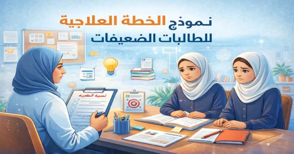 نموذج الخطة العلاجية للطالبات الضعيفات