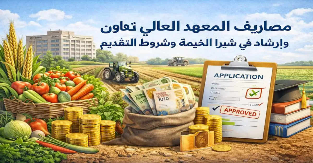 ChatGPT-Image-2-يناير-2026-10_31_32-ص مصاريف معهد عالي تعاون زراعي وإرشاد في شبرا الخيمة وشروط التقديم 2026