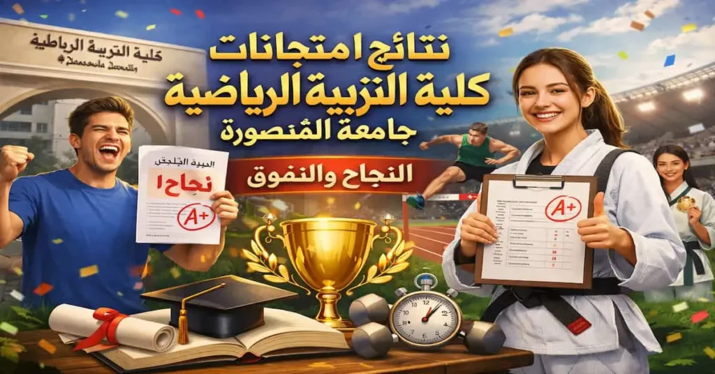 نتائج امتحانات كلية التربية الرياضية جامعة المنصورة