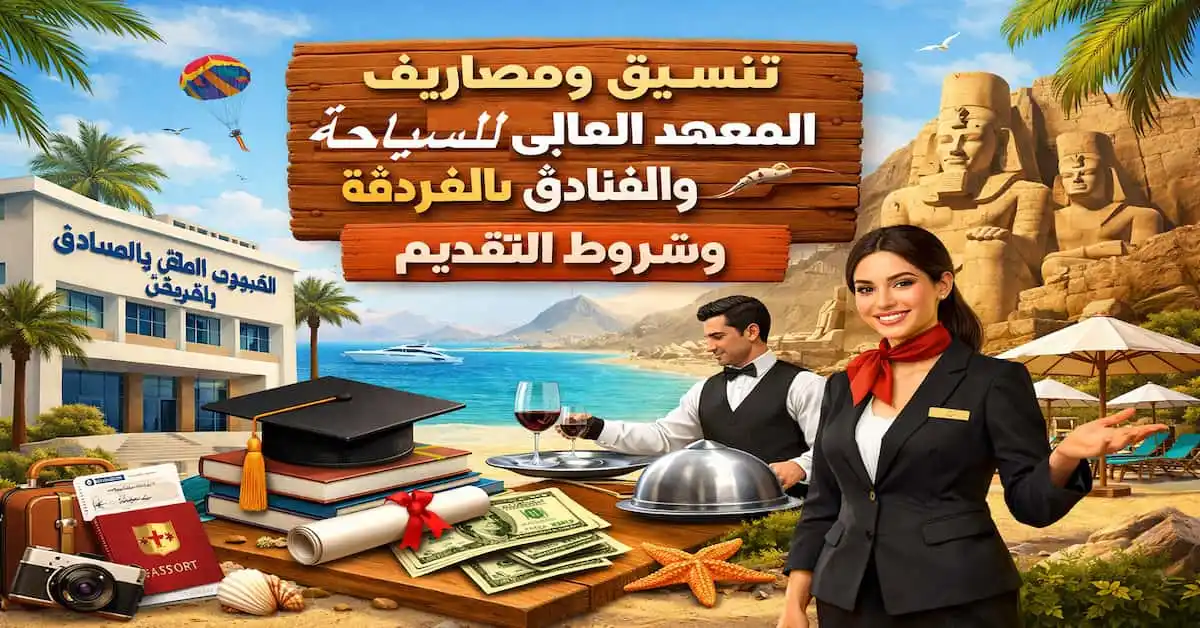 ChatGPT-Image-4-يناير-2026-11_31_41-ص تنسيق ومصاريف المعهد العالي للسياحة والفنادق بالغردقة وشروط التقديم 2026