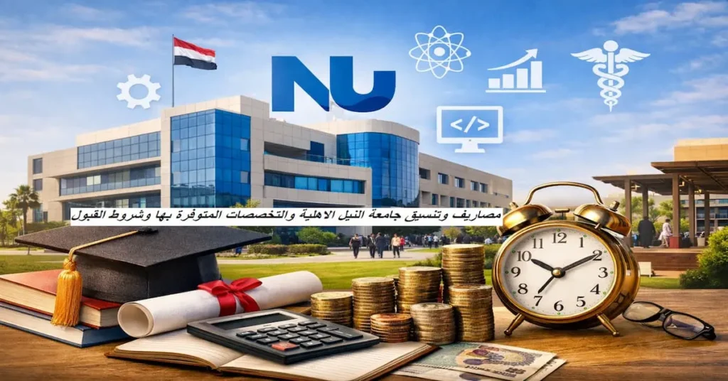 مصاريف وتنسيق جامعة النيل الاهلية