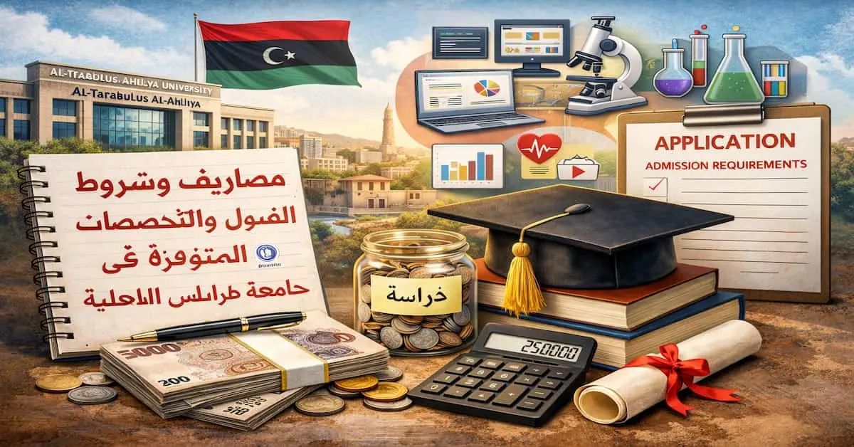 ChatGPT-Image-8-يناير-2026-07_13_46-م مصاريف وشروط القبول والتخصصات المتوفرة في جامعة طرابلس الأهلية 2026
