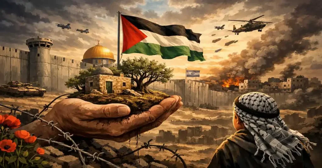 موضوع تعبير عن فلسطين الأرض المحتلة