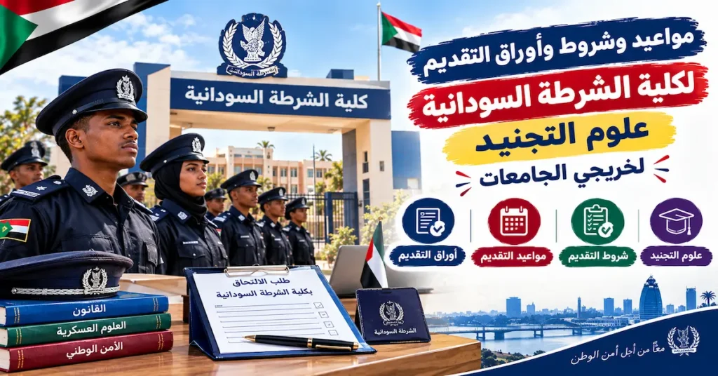 مواعيد وشروط وأوراق التقديم لكلية الشرطة السودانية