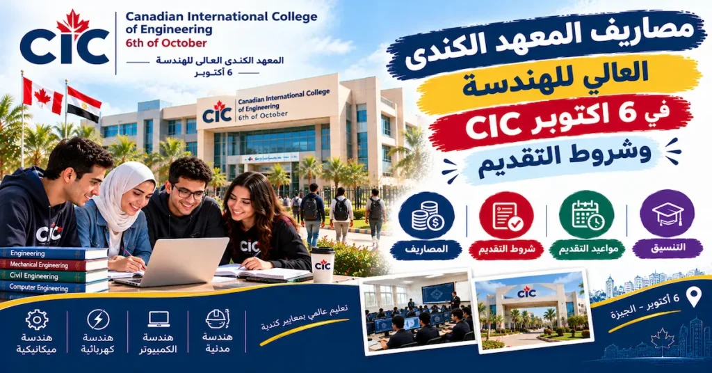 مصاريف المعهد الكندى العالى للهندسة في 6 اكتوبر CIC وشروط التقديم