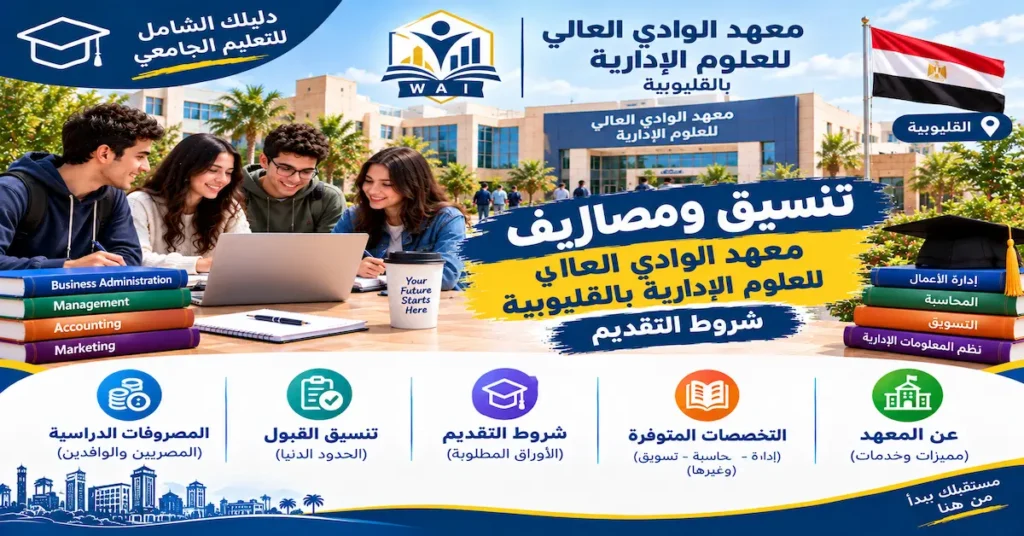 معهد الوادي العالي للعلوم الإدارية بالقليوبية
