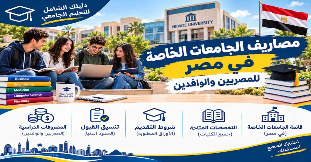 مصاريف الجامعات الخاصة في مصر للمصريين والوافدين