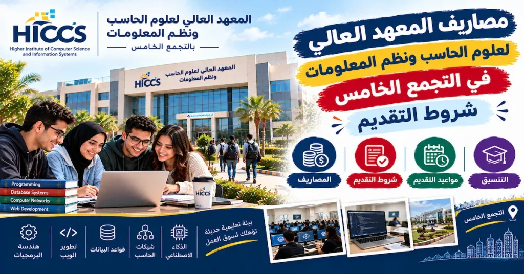 مصاريف المعهد العالي لعلوم الحاسب ونظم المعلومات في التجمع الخامس