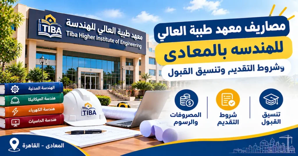 مصاريف معهد طيبة العالي للهندسه بالمعادى