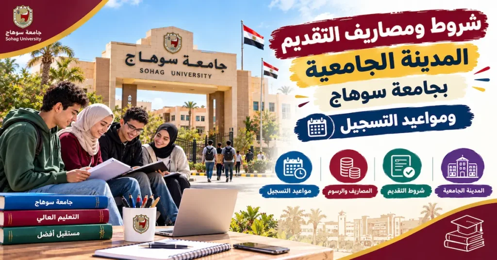 التقديم المدينة الجامعية بجامعة سوهاج