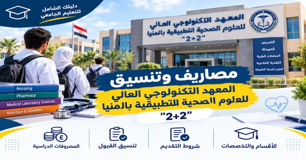 مصاريف وتنسيق المعهد التكنولوجي العالي للعلوم الصحية التطبيقية بالمنيا