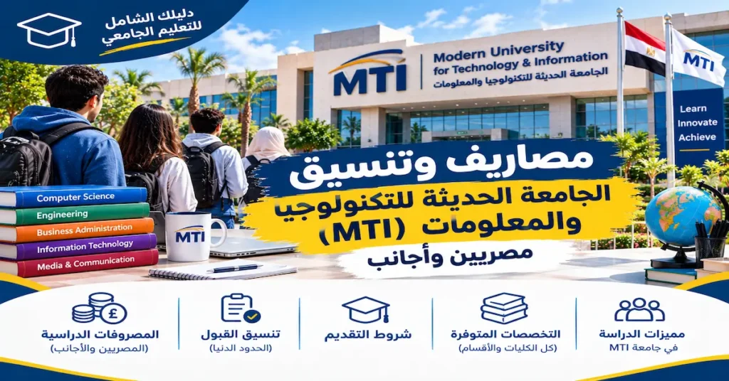 مصاريف وتنسيق الجامعة الحديثة للتكنولوجيا والمعلومات