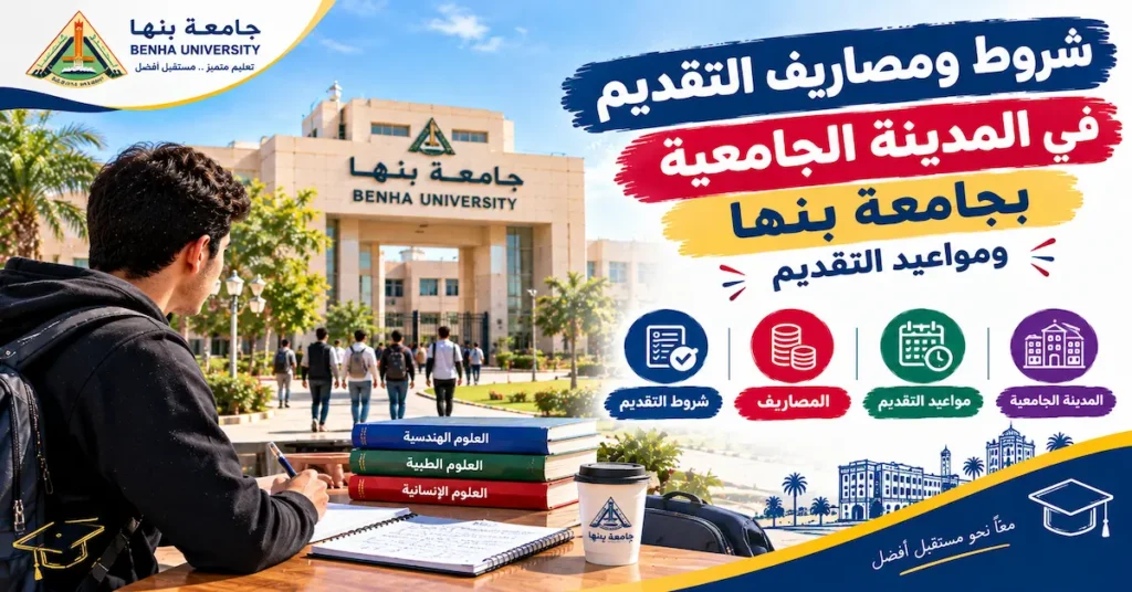 شروط ومصاريف التقديم في المدينة الجامعية بجامعة بنها