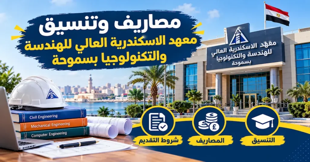 مصاريف وتنسيق معهد الاسكندرية العالي للهندسة والتكنولوجيا بسموحة