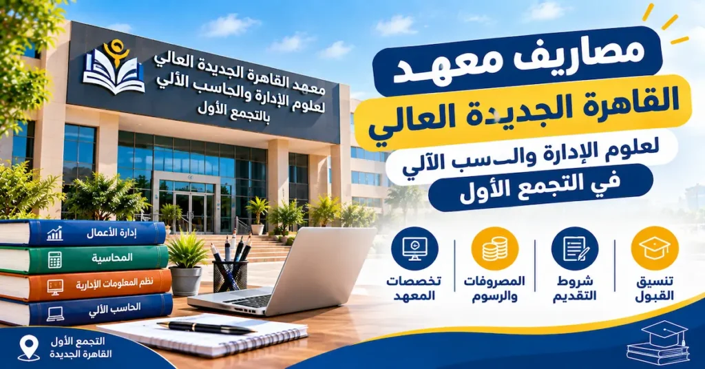 مصاريف معهد القاهرة الجديدة العالي لعلوم الادارة والحاسب الآلي في التجمع الاول