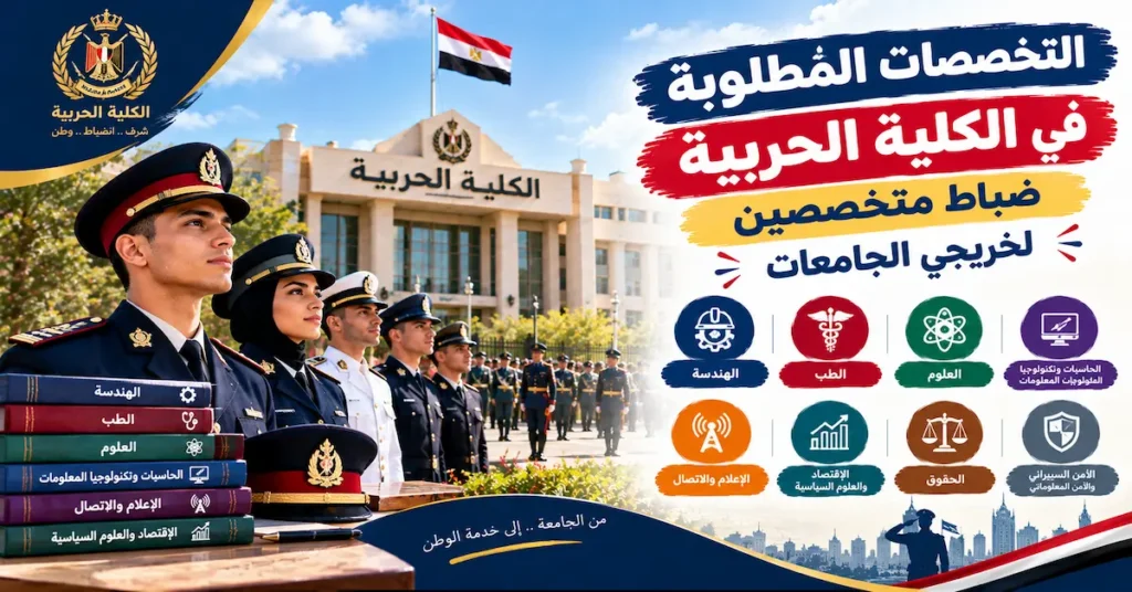 التخصصات المطلوبة في الكلية الحربية ضباط متخصصين