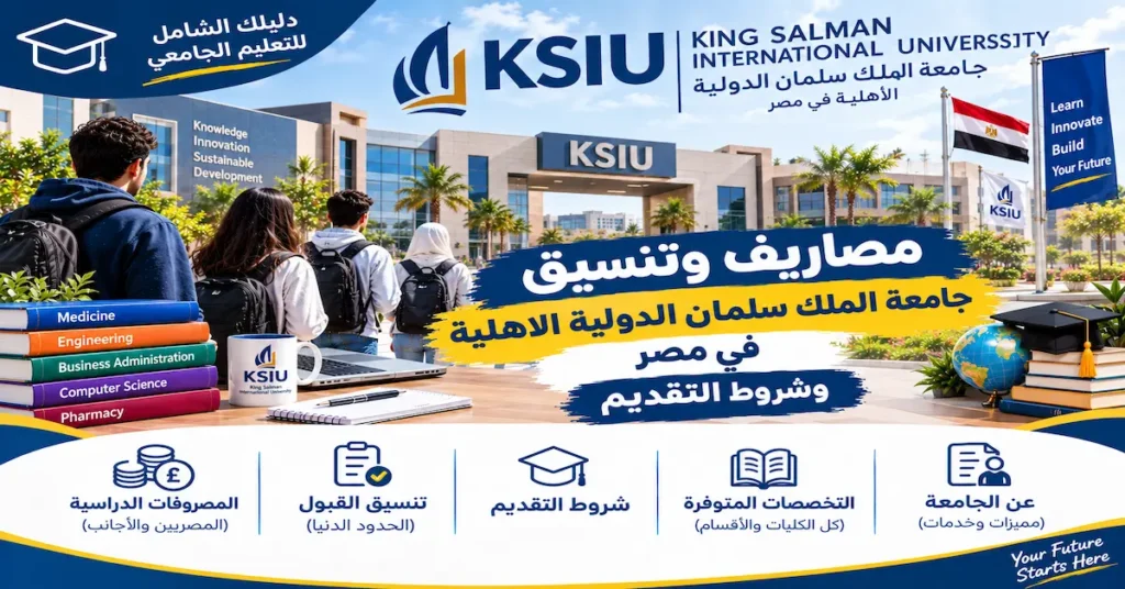 مصاريف وتنسيق جامعة الملك سلمان الدولية الاهلية