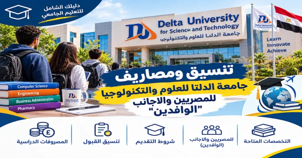 تنسيق ومصاريف جامعة الدلتا للعلوم والتكنولوجيا