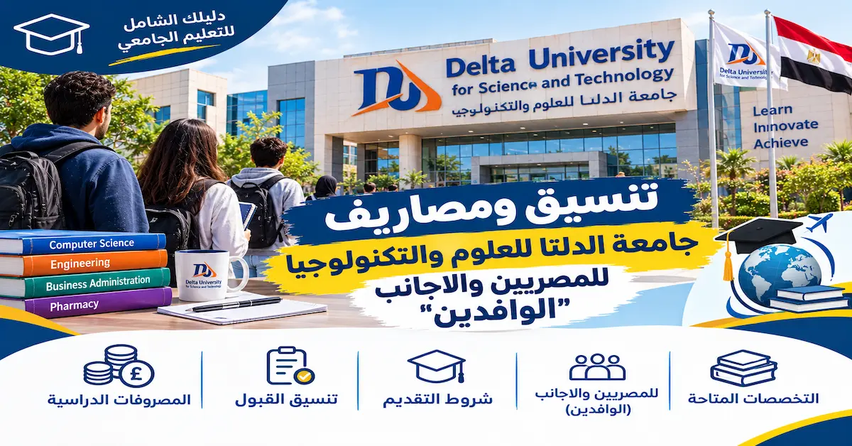 تنسيق ومصاريف جامعة الدلتا للعلوم والتكنولوجيا