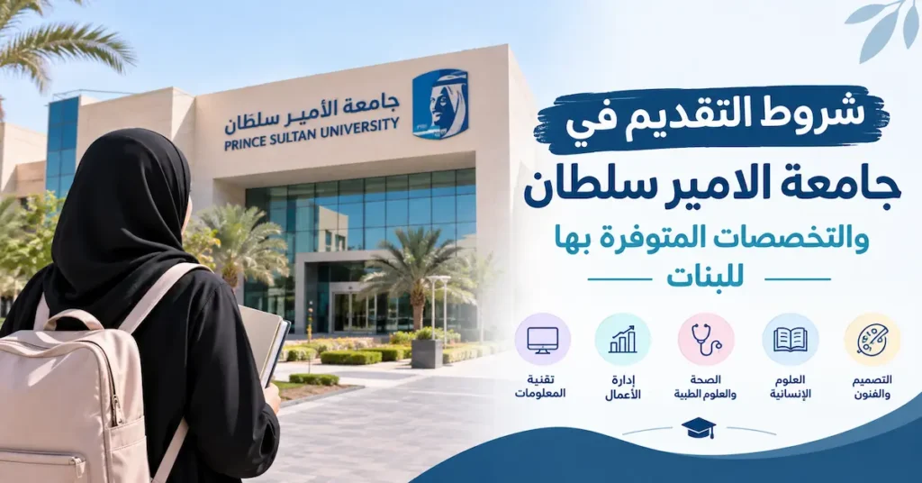 شروط التقديم في جامعة الامير سلطان والتخصصات المتوفرة بها للبنات