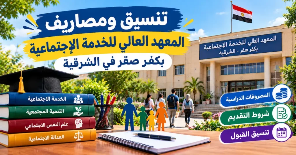 تنسيق ومصاريف المعهد العالي للخدمة الاجتماعية بكفر صقر في الشرقية