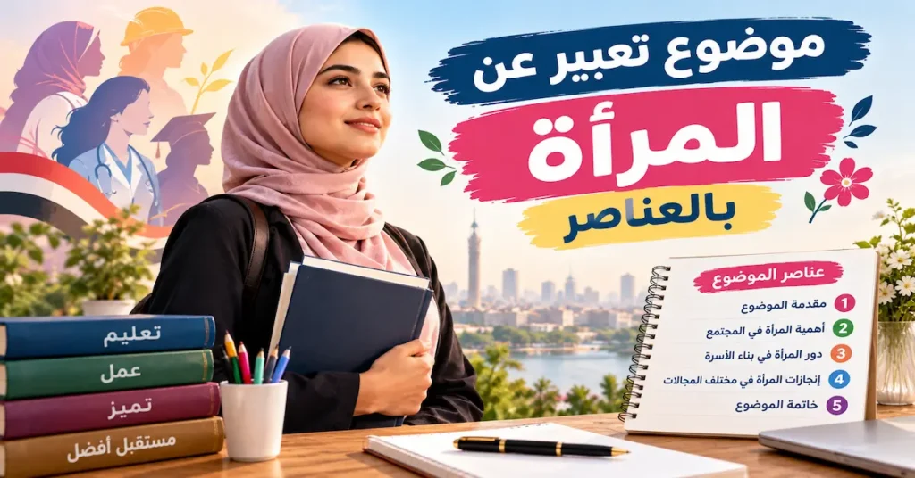موضوع تعبير عن المرأة بالعناصر