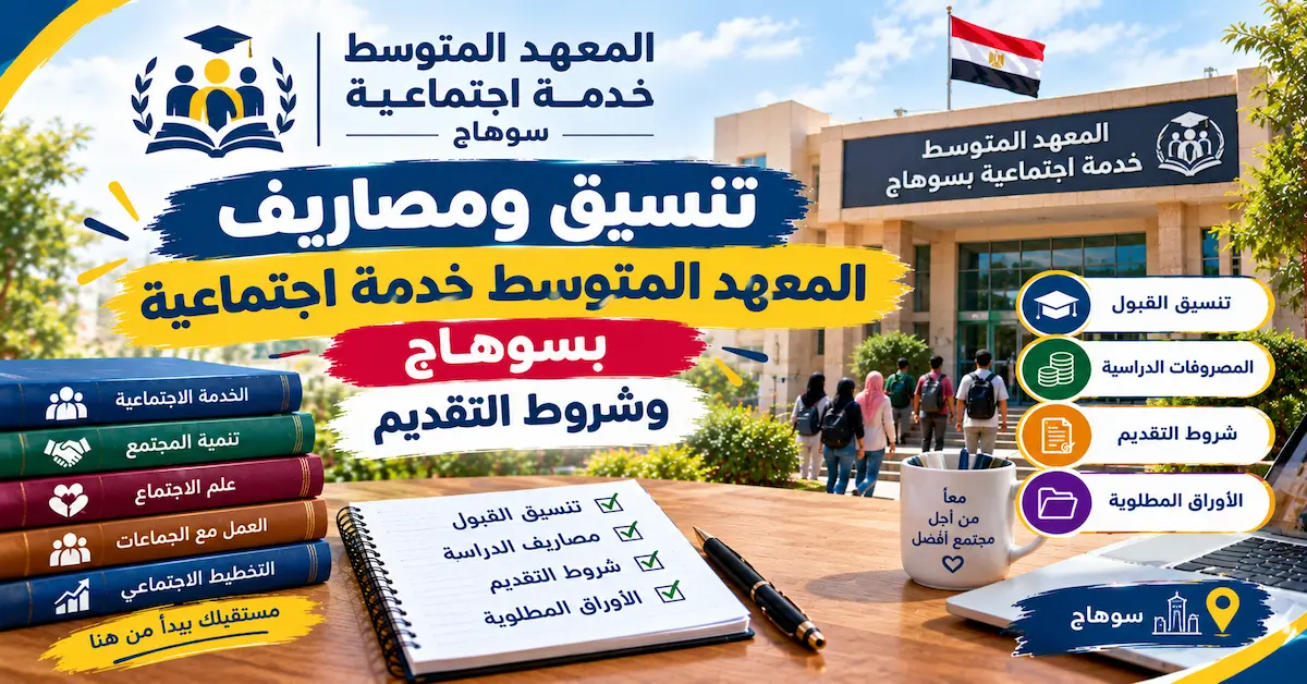 تنسيق ومصاريف المعهد المتوسط خدمة اجتماعية بسوهاج