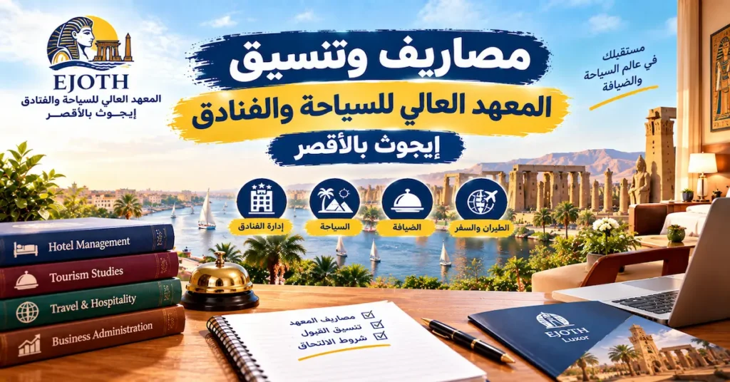 مصاريف وتنسيق المعهد العالى للسياحة والفنادق إيجوث بالأقصر
