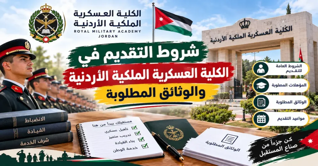 شروط التقديم في الكلية العسكرية الملكية الأردنية والوثائق المطلوبة