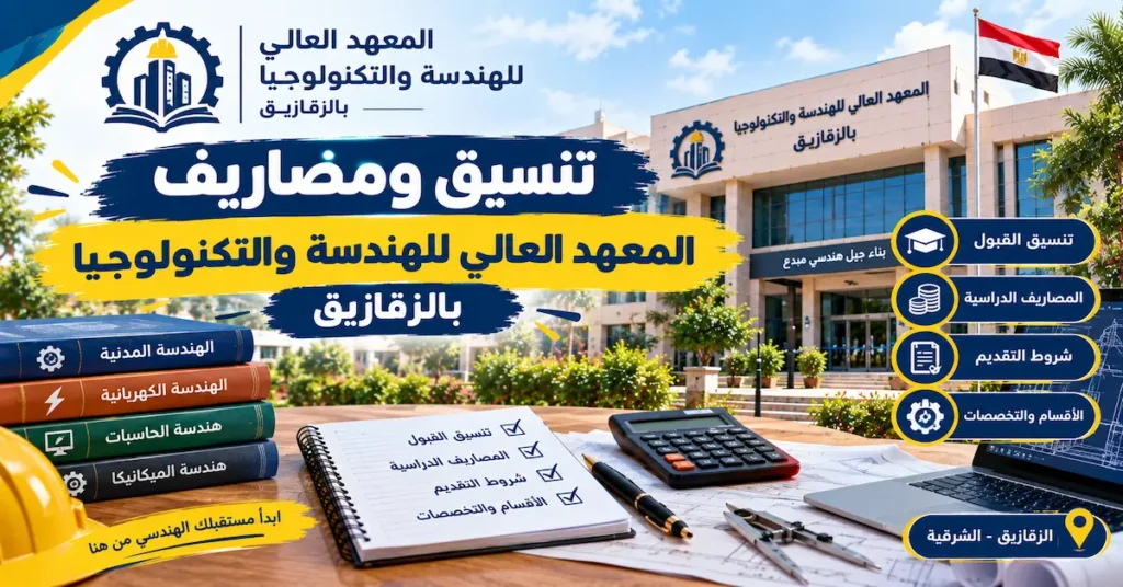 تنسيق ومصاريف المعهد العالى للهندسة والتكنولوجيا بالزقازيق
